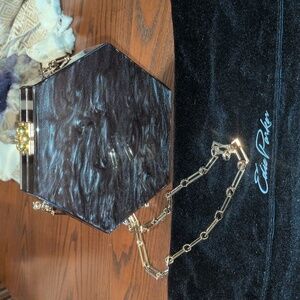 Edie Parker Gray Pearlized Hexagonal Crossbody Or Clutch Bag